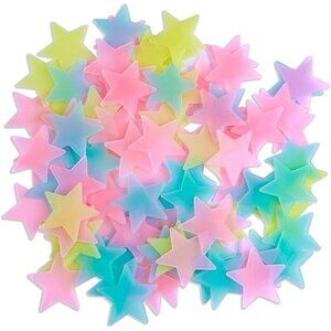 100 Pcs Colorful Glow in The Dark Luminous Stars Fluorescent